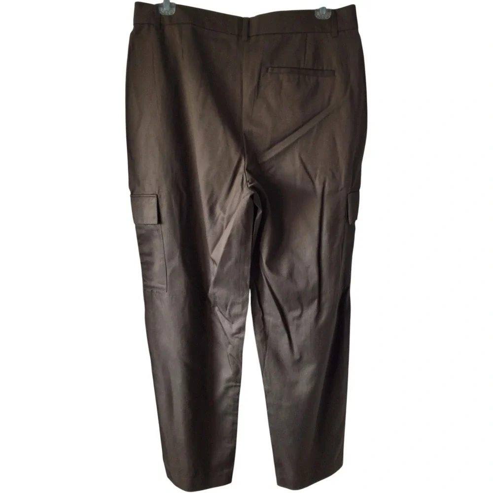 NWT Old Navy Taylor Cargo Pants L Straight Pleated Workwear Office Academia Twee